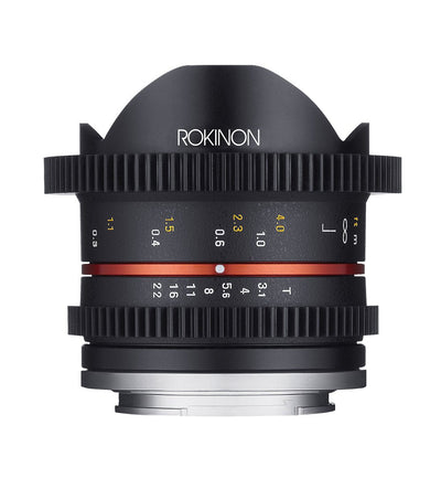 8mm T3.1 Compact High Speed Fisheye Cine - Rokinon Lenses - CV8MBK31-E