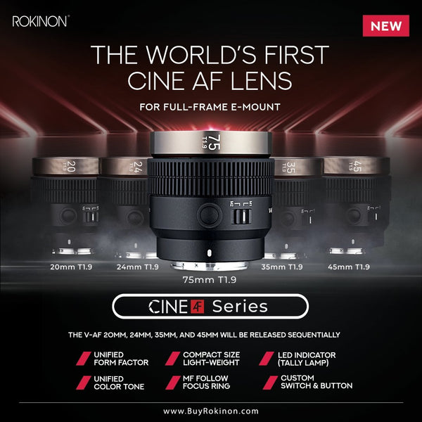 New 75mm T1.9 Cine Auto Focus Full Frame for Sony E