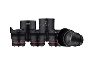 Rokinon Cine DS Full Frame Lens Kit For Canon EF Mount - 5-Lens Set (14mm, 24mm, 35mm, 50mm, 85mm) T1.5 Cine Lenses With Case