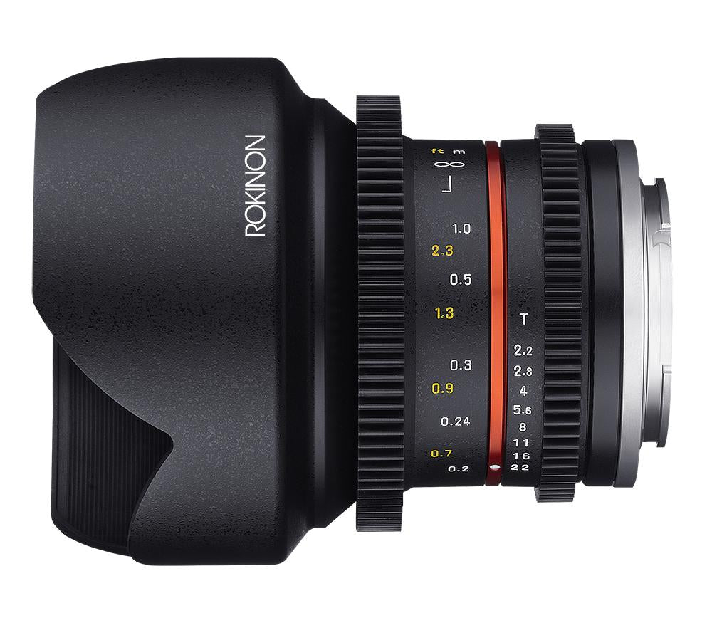 12mm T2.2 Compact High Speed Wide Angle Cine - Rokinon Lenses - CV12M-FX