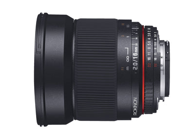 16mm F2.0 High Speed Wide Angle - Rokinon Lenses - 16M-C