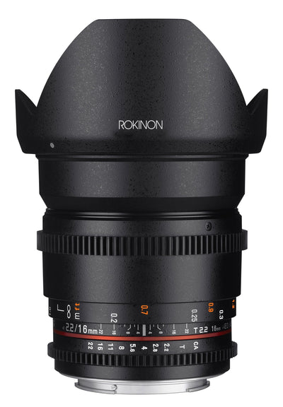 16mm T2.2 High Speed Wide Angle Cine DS - Rokinon Lenses - DS16M-C