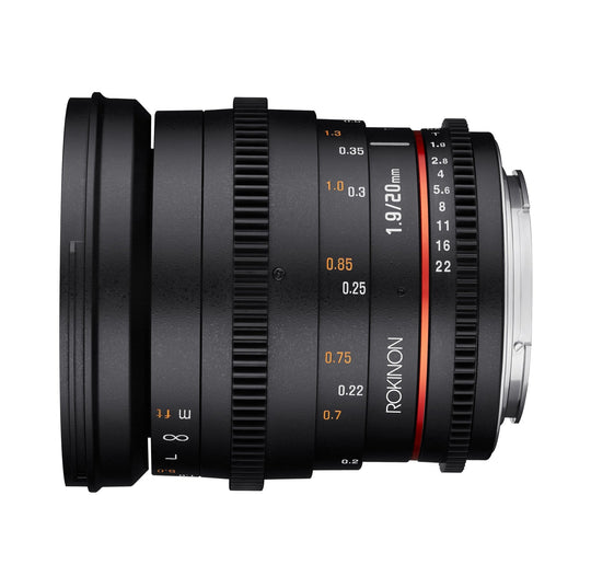 Rokinon 20???20?mm F / 1.9???22固定Prime 20?mm t1.9?Ed as UMC Cine DS Wide Angle Cineレンズfor Canon EF、ブラック dwos6rj 20mm-t19-full-frame-wide-angle