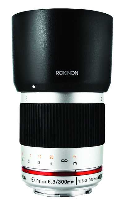300mm F6.3 Catadioptric Compact Telephoto for Mirrorless Cameras - Rokinon Lenses - 300M-M-BK
