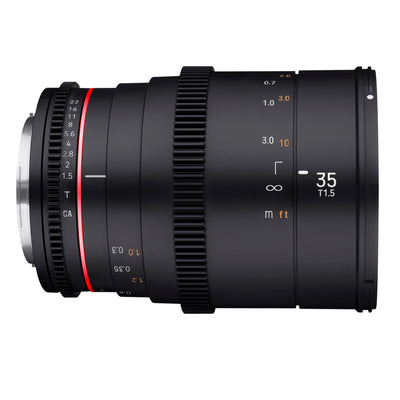 35mm T1.5 Full Frame Wide Angle Cine DSX - Rokinon Lenses - DSX35-C